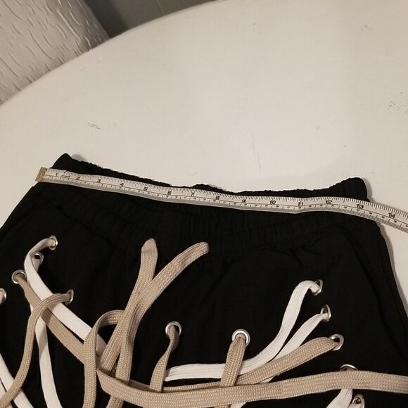 Unusual unique corset black trousers pants medium NWOT - Picture 3 of 15